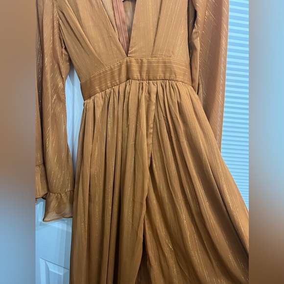 Showpo Long Sleeve Rust Dress - Picture 3 of 5